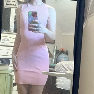 pink midi dress